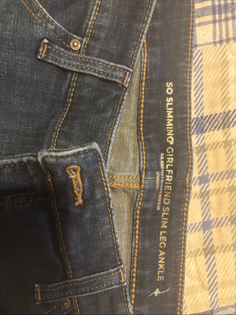 Chico's Dark Blue Slim-Leg Ankle Jeans